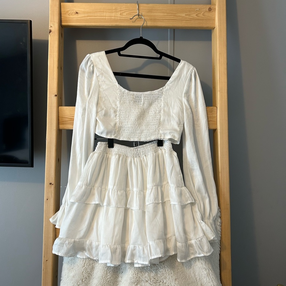 Hello Molly White Two Piece Set